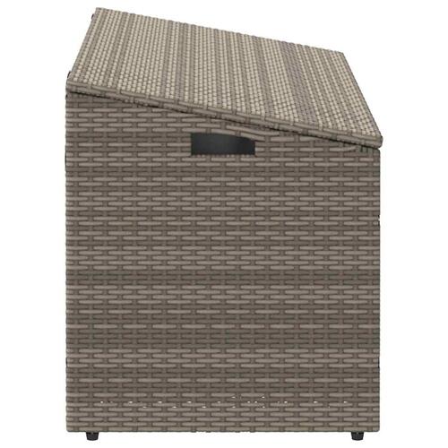 Opbevaringskasse til haven 110x50x58 cm polyrattan grå