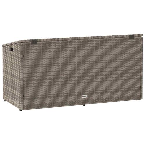 Opbevaringskasse til haven 110x50x58 cm polyrattan grå