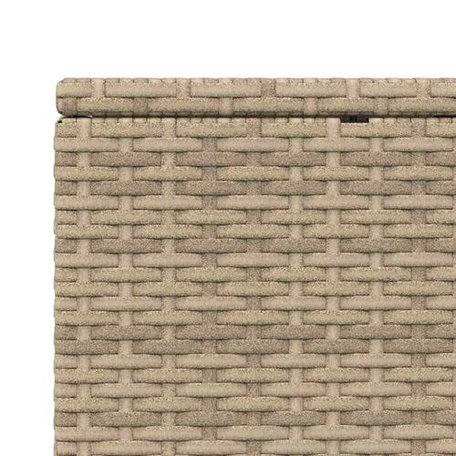 Solseng med flydende hynde polyrattan beige