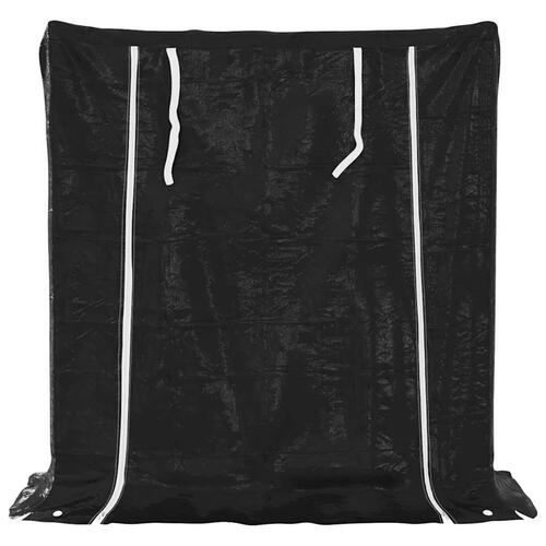 Brændestativ med regnslag 100,5x40,5x110,5 cm galvaniseret stål