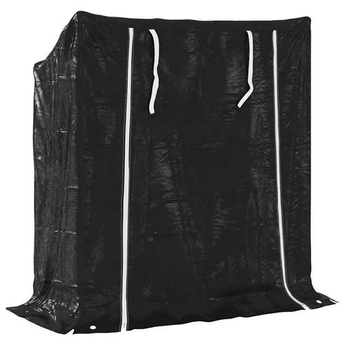 Brændestativ med regnslag 100,5x40,5x110,5 cm galvaniseret stål