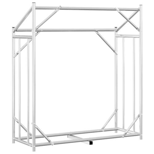 Brændestativ med regnslag 100,5x40,5x110,5 cm galvaniseret stål