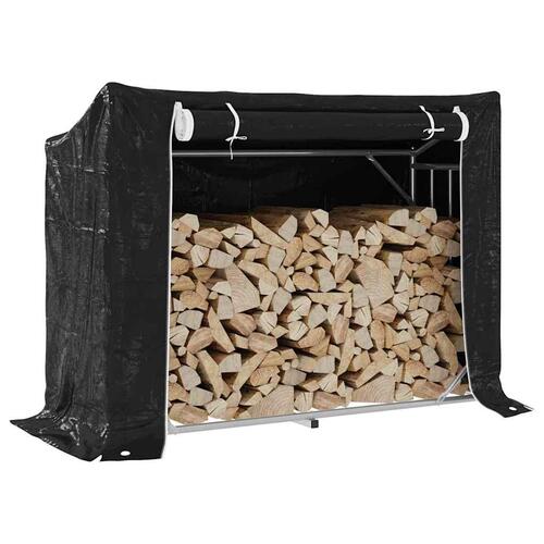 Brændestativ med regnslag 151x60,5x110,5 cm galvaniseret stål