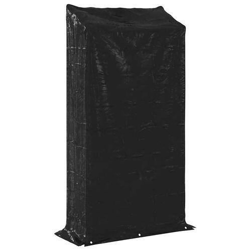 Brændestativ med regnslag 100x40x200 cm galvaniseret stål