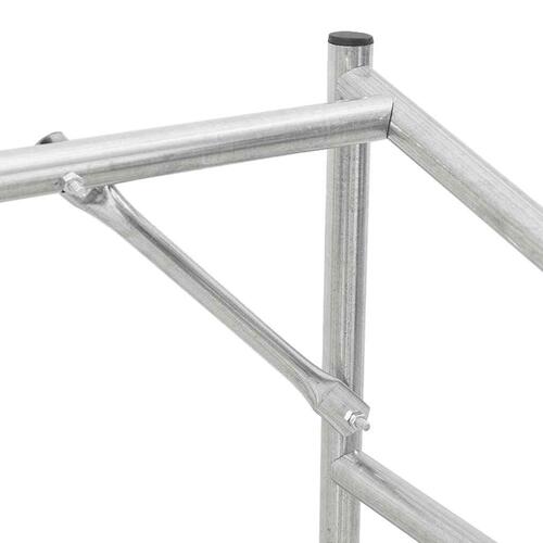 Brændestativ med regnslag 100x40x200 cm galvaniseret stål