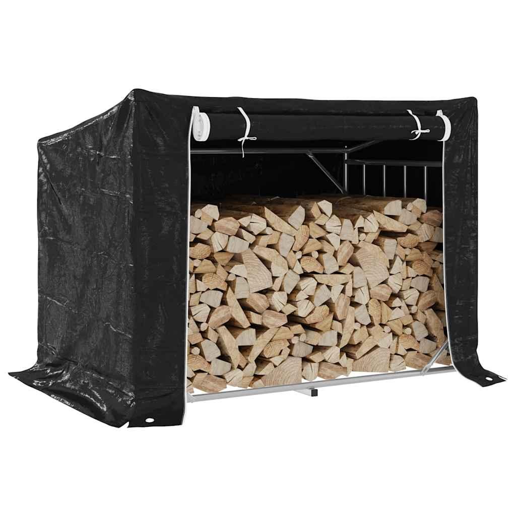 Brændestativ med regnslag 150,5x100,5x110,5cm galvaniseret stål