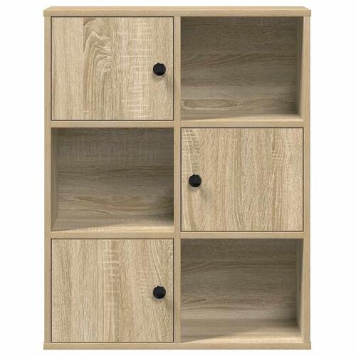 Bogreol 60x24x76,5 cm konstrueret træ sonoma-eg