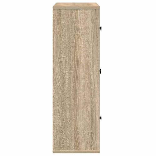 Bogreol 60x24x76,5 cm konstrueret træ sonoma-eg