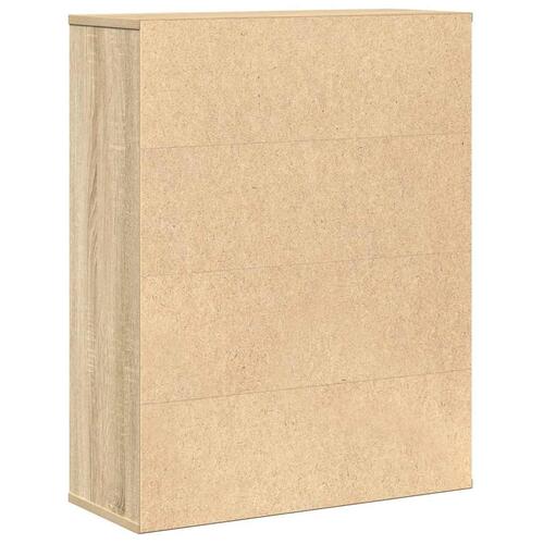 Bogreol 60x24x76,5 cm konstrueret træ sonoma-eg