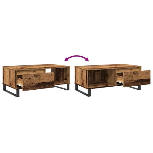 Sofabord 90x50x36,5 cm konstrueret træ gammeldags træ