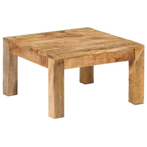 Sofabord massivt mangotræ 60 x 60 x 35 cm