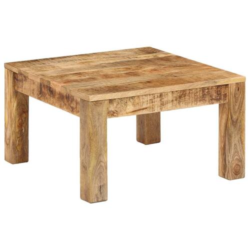 Sofabord massivt mangotræ 60 x 60 x 35 cm