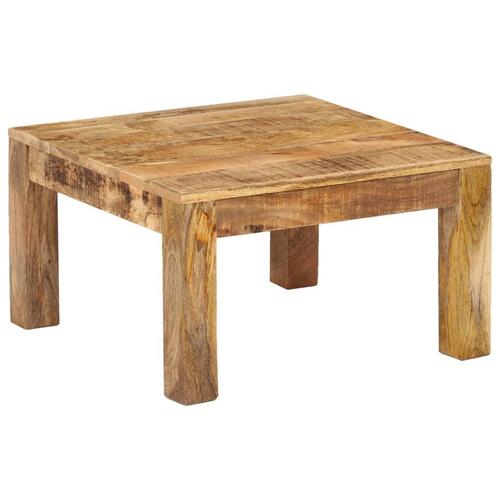 Sofabord massivt mangotræ 60 x 60 x 35 cm