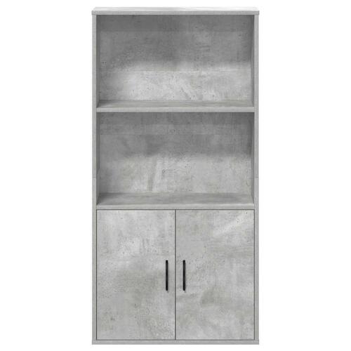 Bogreol 60x24x120 cm konstrueret træ betongrå