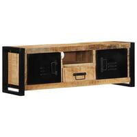Tv-bord 100x30x35 cm massivt ru mangotræ