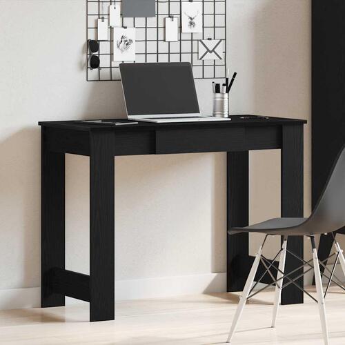 Skrivebord 100x45x75 cm konstrueret træ sort