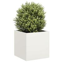 Plantekasse 40x40x40 cm koldvalset stål hvid