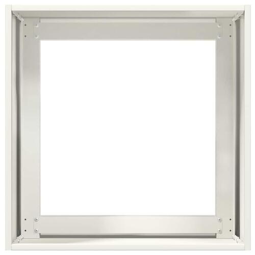 Plantekasse 40x40x40 cm koldvalset stål hvid