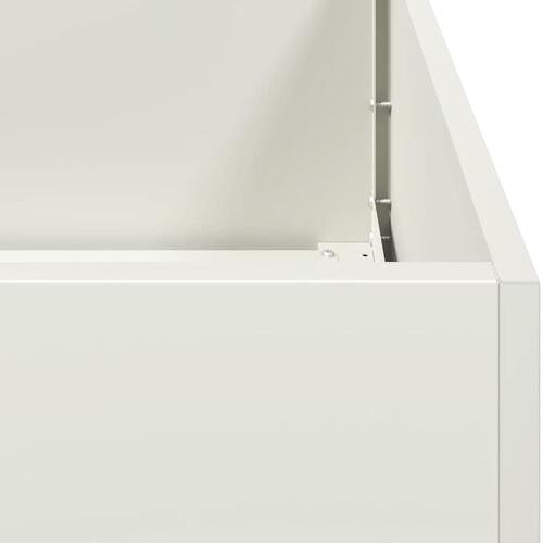 Plantekasse 40x40x40 cm koldvalset stål hvid