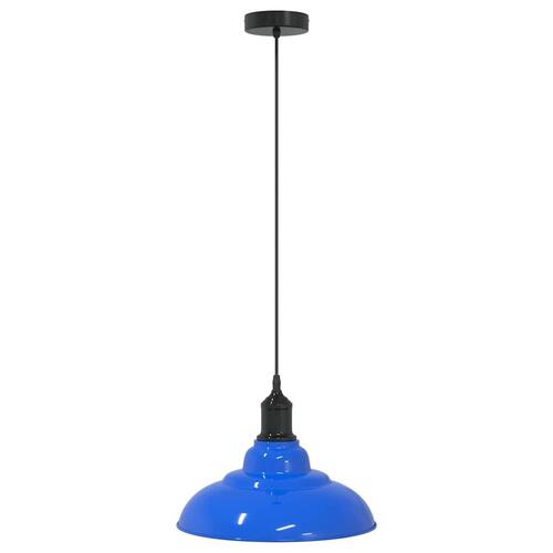 Pendellampe højdejusterbar E27 Ø 31 cm metal glans mørkeblå