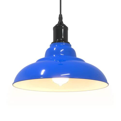 Pendellampe højdejusterbar E27 Ø 31 cm metal glans mørkeblå