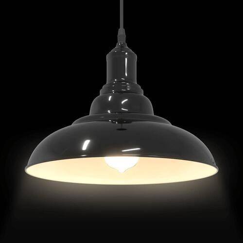 Pendellampe højdejusterbar E27 Ø 31 cm metal glans mørkeblå