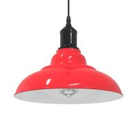 Pendellampe højdejusterbar E27 Ø 31 cm metal glans rød