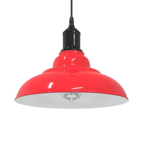 Pendellampe højdejusterbar E27 Ø 31 cm metal glans rød