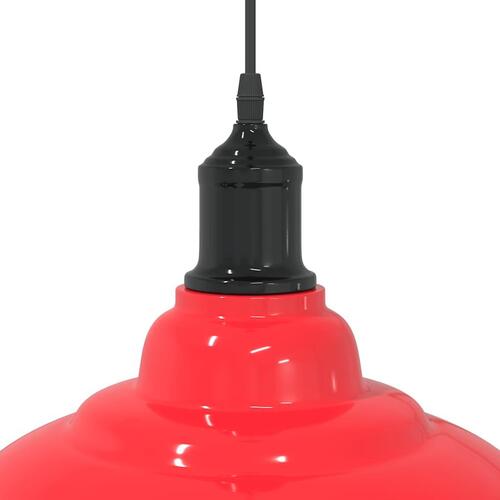 Pendellampe højdejusterbar E27 Ø 31 cm metal glans rød