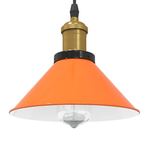 Pendellampe højdejusterbar E27 Ø 22 cm metal glans orange