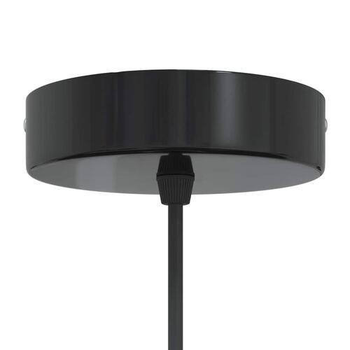 Pendellampe højdejusterbar E27 Ø 22 cm metal glans sort