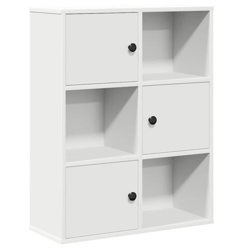 Bogreol 60x24x76,5 cm konstrueret træ hvid