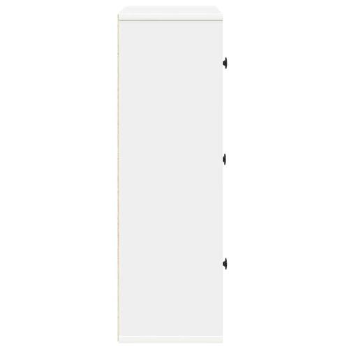 Bogreol 60x24x76,5 cm konstrueret træ hvid