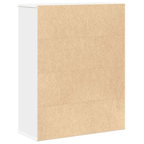 Bogreol 60x24x76,5 cm konstrueret træ hvid