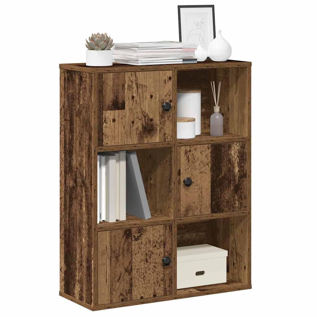 Bogreol 60x24x76,5 cm konstrueret træ antikt træ