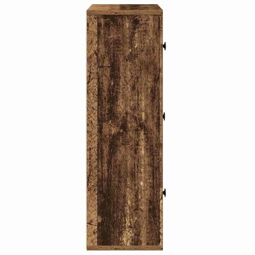 Bogreol 60x24x76,5 cm konstrueret træ antikt træ