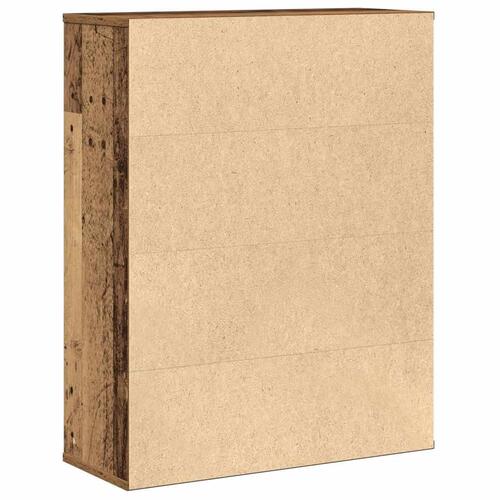 Bogreol 60x24x76,5 cm konstrueret træ antikt træ