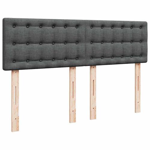 Ottoman seng med madras 140x200 cm stof mørkegrå