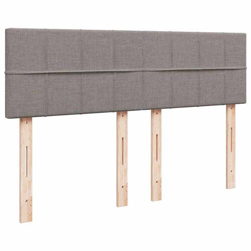 Ottoman seng med madras 140x200 cm stof gråbrun