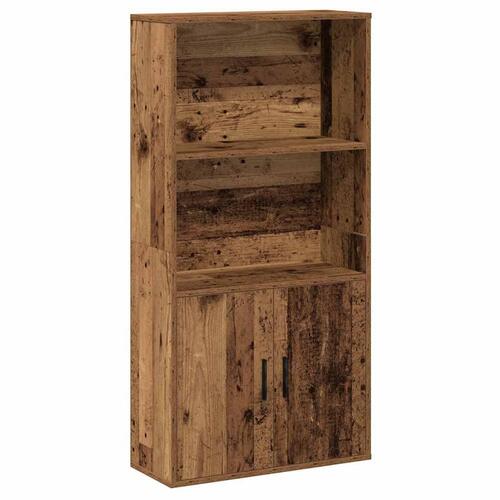 Bogreol 60x24x120 cm konstrueret træ antikt træ