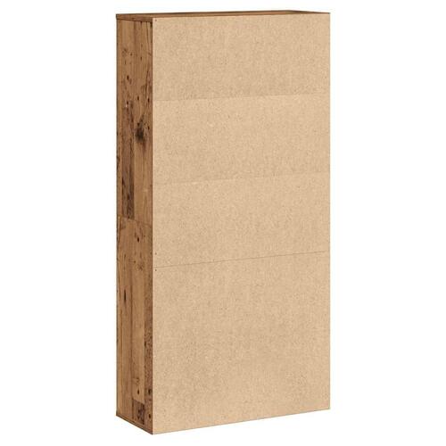 Bogreol 60x24x120 cm konstrueret træ antikt træ