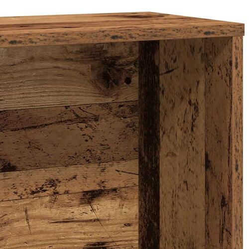 Bogreol 60x24x120 cm konstrueret træ antikt træ