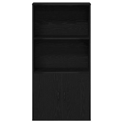 Bogreol 60x24x120 cm konstrueret træ sort-eg