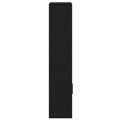 Bogreol 60x24x120 cm konstrueret træ sort-eg