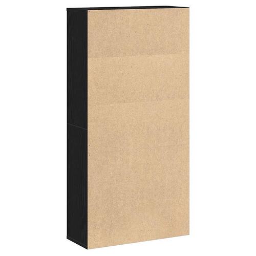 Bogreol 60x24x120 cm konstrueret træ sort-eg