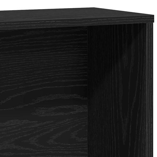 Bogreol 60x24x120 cm konstrueret træ sort-eg