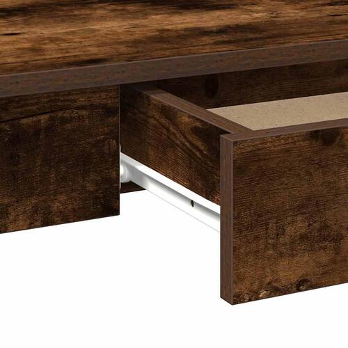 Skrivebord 100x45x75 cm konstrueret træ røget egetræsfarve