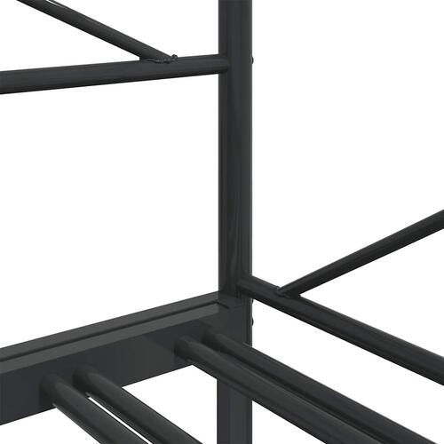 Daybed med udtræk uden madras 90x200 cm stål sort