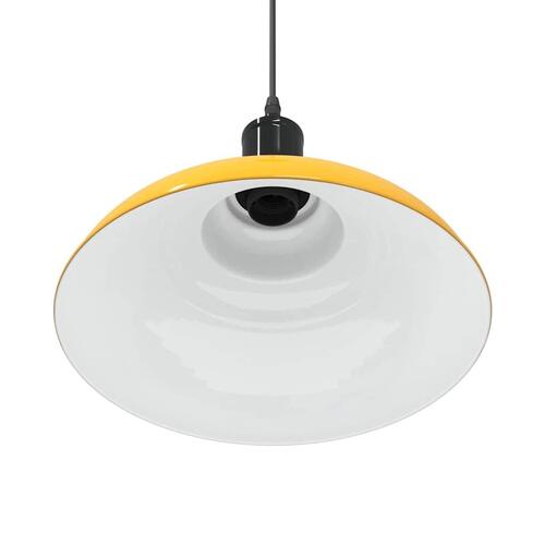 Pendellampe højdejusterbar E27 Ø 31 cm metal glans gul