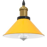 Pendellampe højdejusterbar E27 Ø 22 cm metal glans gul